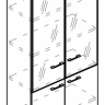 МР 9480 Шкаф для документов со стеклянными дверьми в алюминиевой рамке (топ ДСП)
