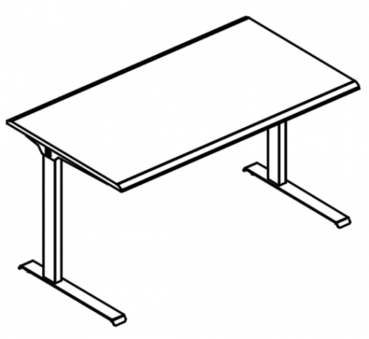 МР А2 024.01 Стол письменный на металлокаркасе МL (2 скоса)